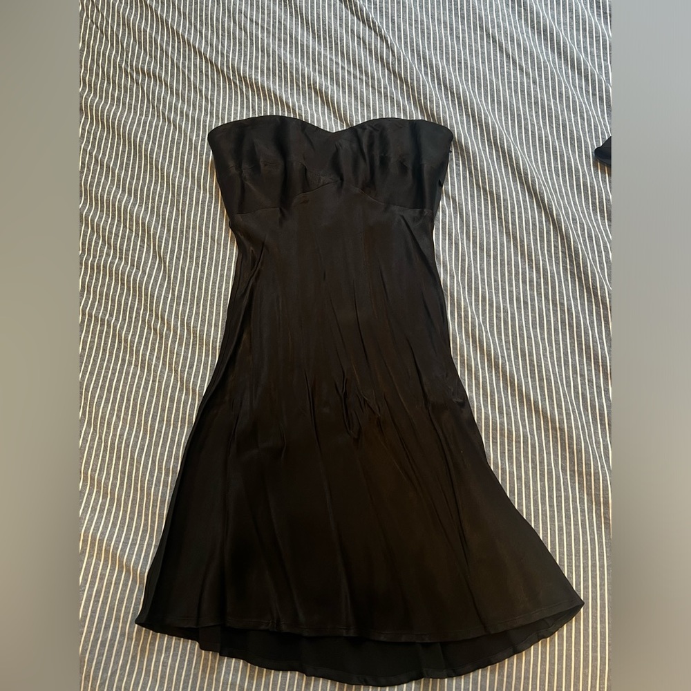 Meshki black strapless dress medium